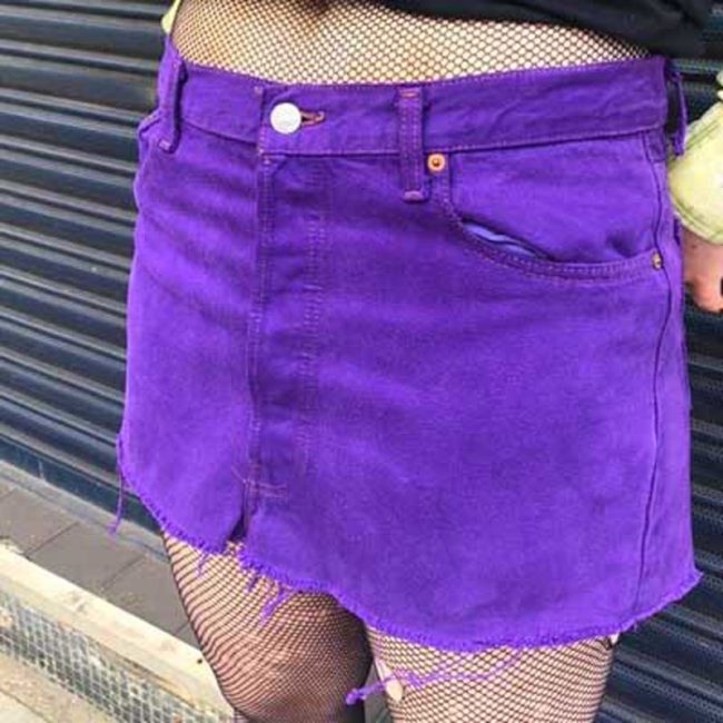 Side of 90s Purple Levis Skirt