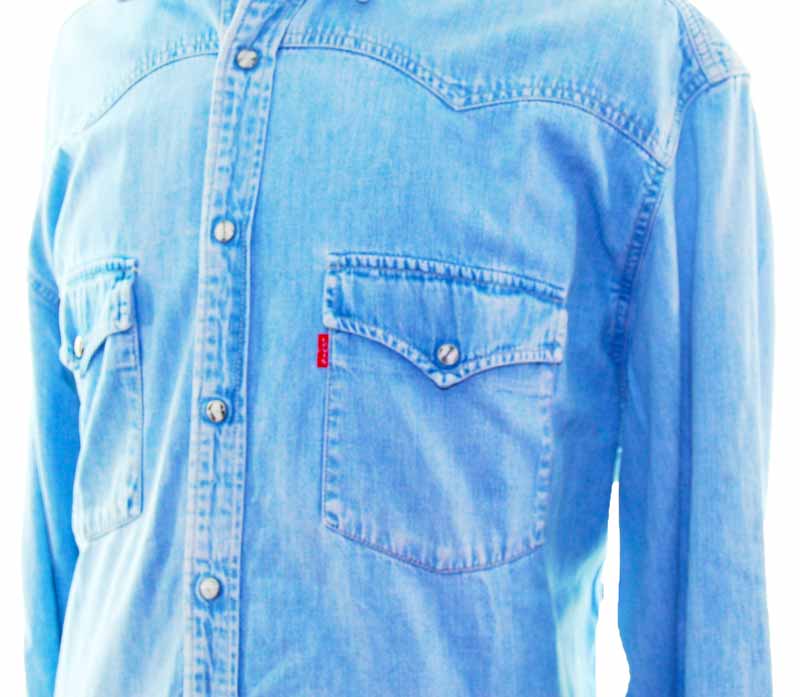 Levi's Light Blue Denim Shirt - XL - Blue 17 Vintage Clothing