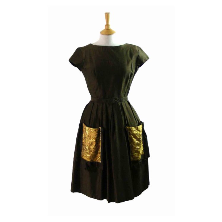 50s-Brown-Dress-Gold-Brocade-Pockets.jpg