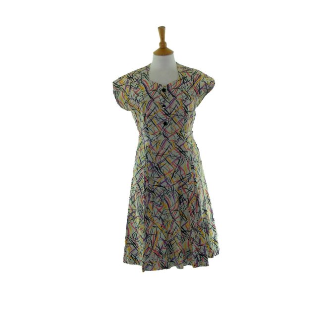 Cotton print 50s Dress