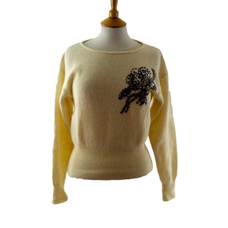 80s beaded sweater