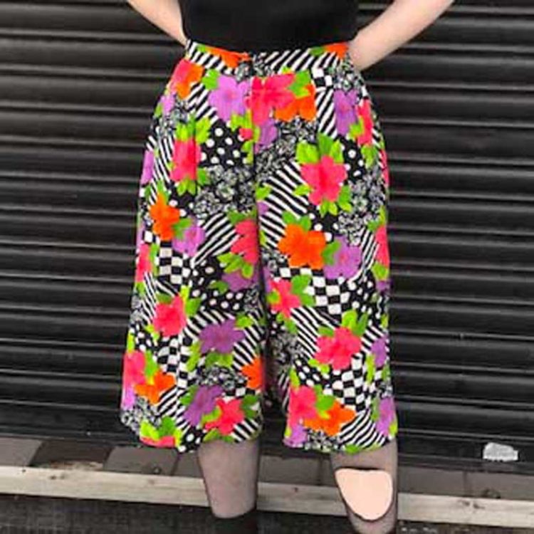 90s Abstract Culottes