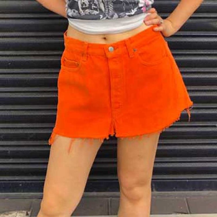 90s Orange Levis Mini Skirt
