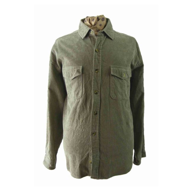90s Grey Corduroy Shirt