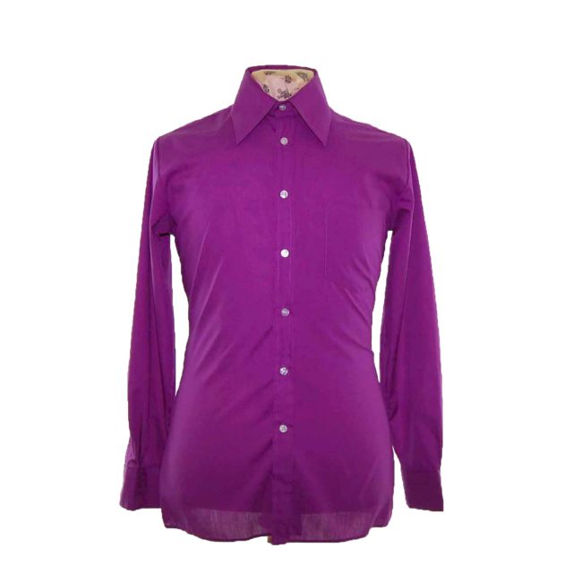 70s Purple Long Sleeve Shirt