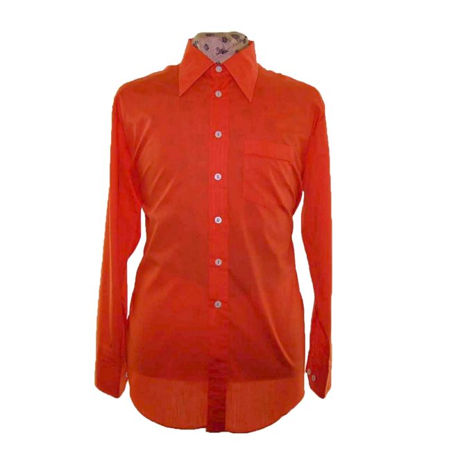 70s Orange Long Sleeve Shirt