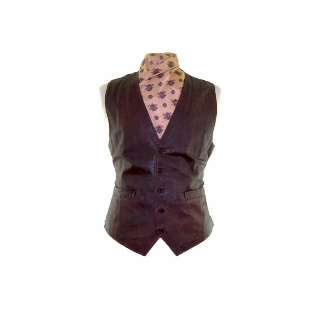 Brown Authentic Leather Waistcoat