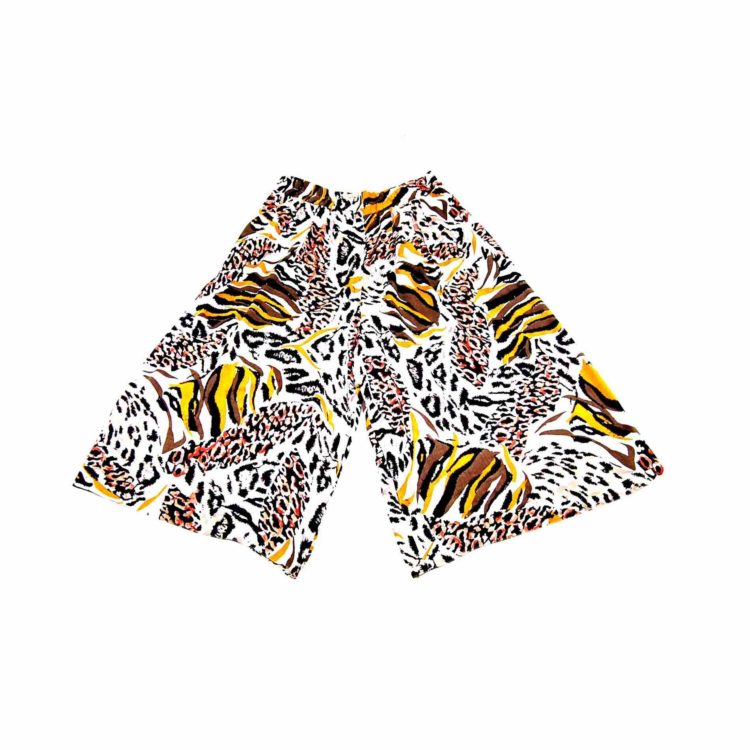 90s Animal Print Cropped Culottes