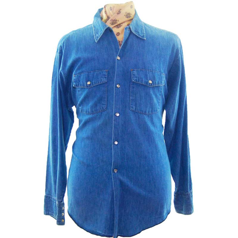 Dickies Denim Shirt XL Blue 17 Vintage Clothing