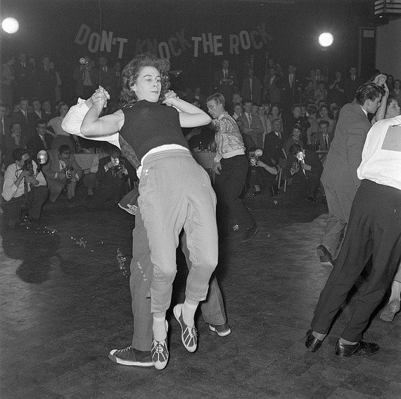 Don't knock the Rock_ couple jiving at Rock-'n-Roll dance, 1957 Don't knock the Rock_ couple jiving at Rock-'n-Roll dance, 1957