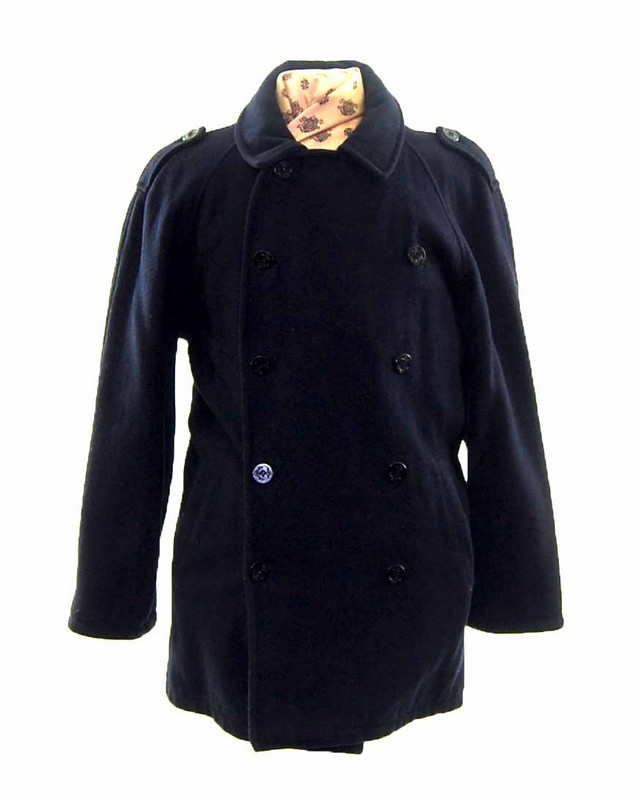 Mens Navy Blue Pea Coat