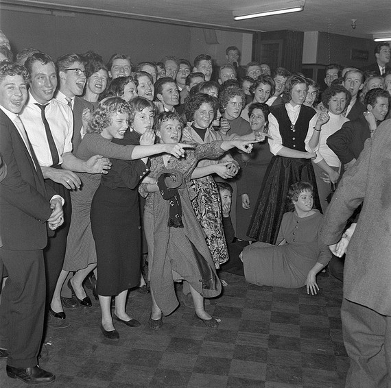Teenagers at Rockabilly Clothing UK Rock and Roll dance, 1957 Teenagers at Rockabilly Clothing UK Rock and Roll dance, 1957
