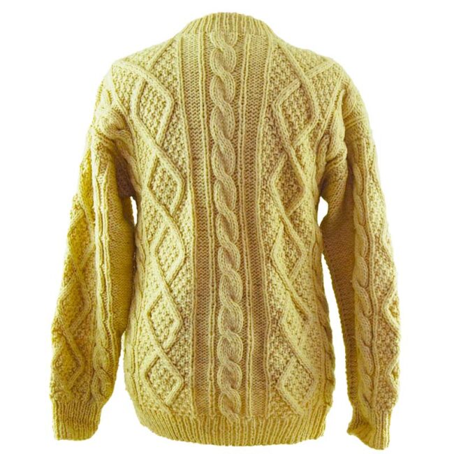 back of Vintage Cozy Cream Sweater