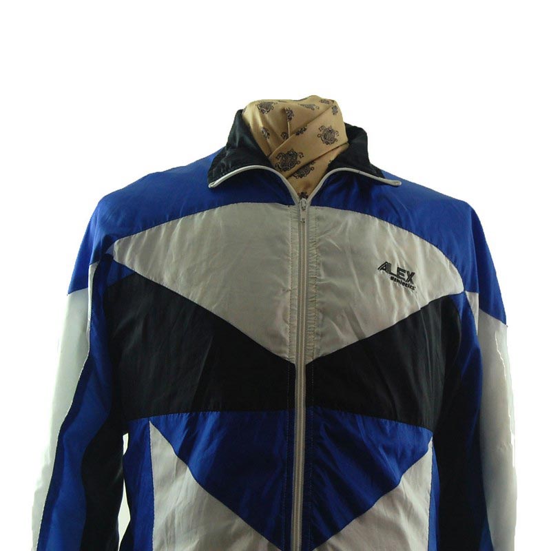 Midnight Blue Shell Suit Jacket - UK L - Blue 17 Vintage Clothing