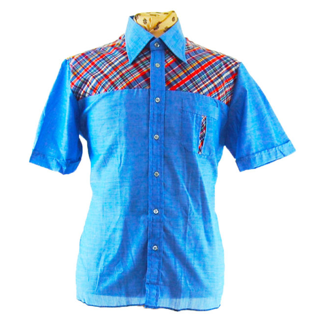 70s Multicolored Checkered Shirt