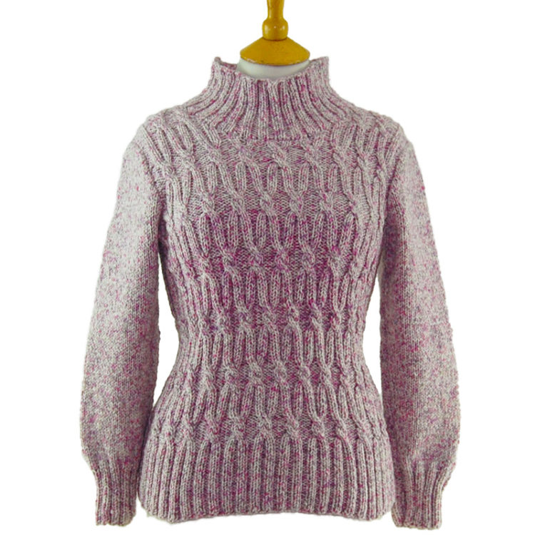 80s Lilac Funnel Neck Jumper