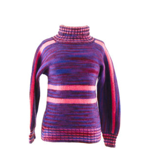 80s Purple Womens Winter Sweater