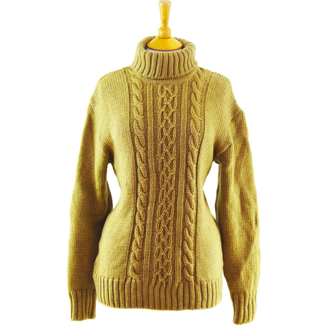 80s Thick Beige Winter Jumper