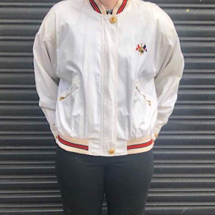 80s White RVC Bomber Jacket