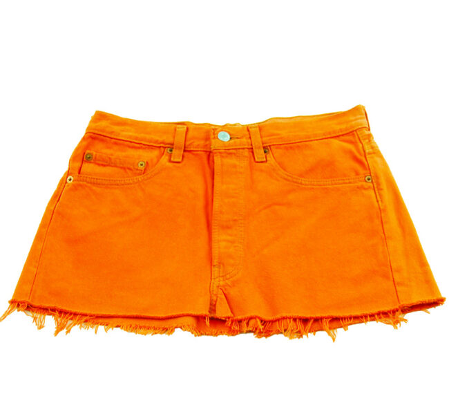 90s Levis Orange Jean Skirt