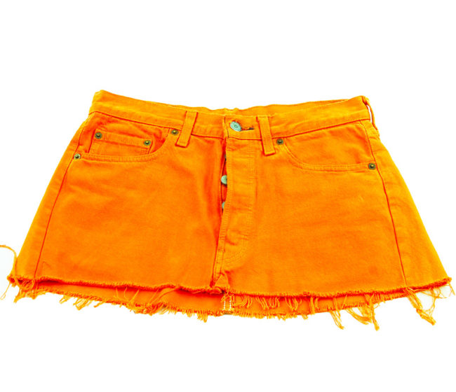 90s Orange Levis Low Rise Skirt90s Orange Levis Low Rise Skirt