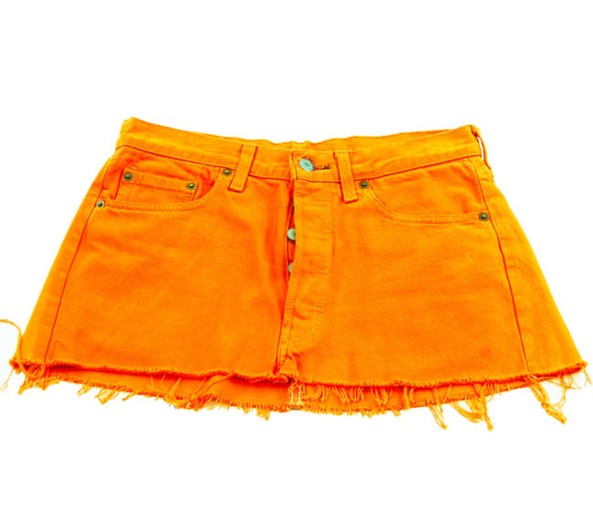 90s Orange Levis Low Rise Skirt90s Orange Levis Low Rise Skirt