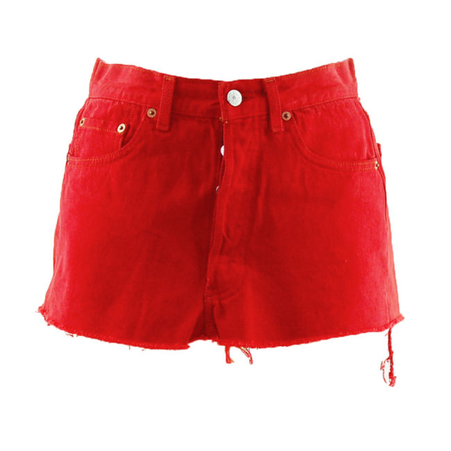 Levis 90s Wine Red Denim Skirt