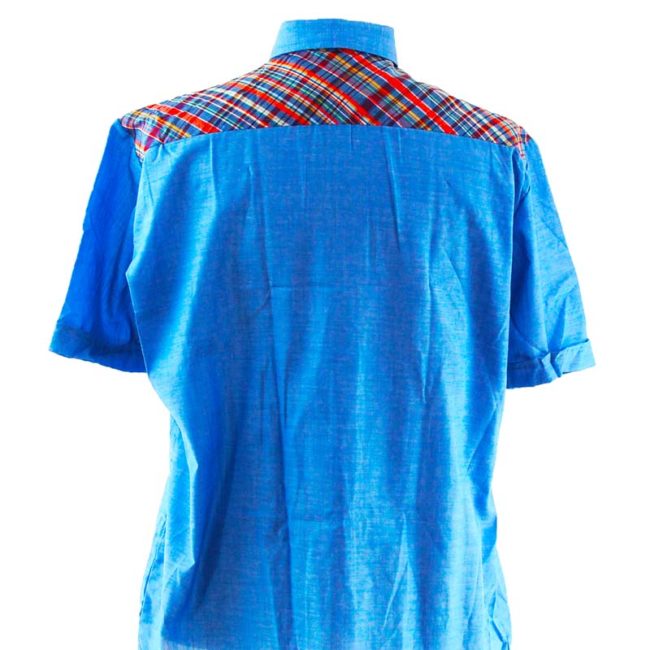 back of 70s Multicolored Checkered Shirt