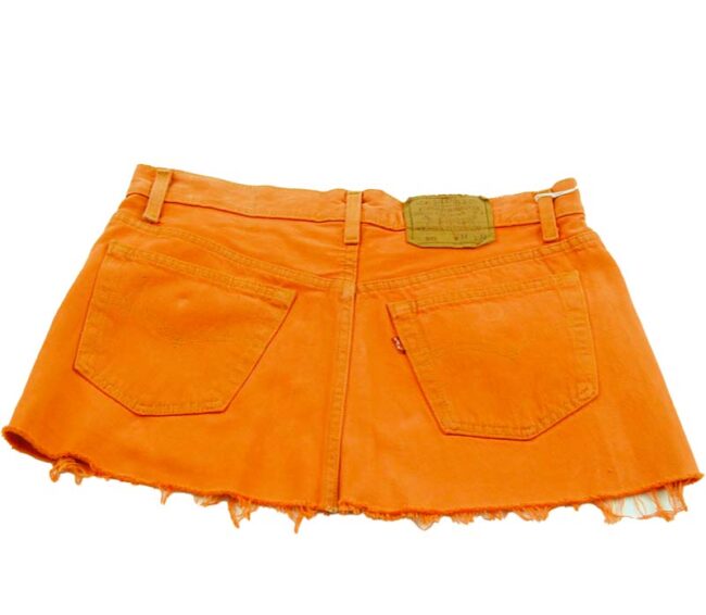 back of 90s Levis Orange Jean Skirt