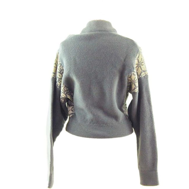 back of Ladies Winter Zip Up Cardigan