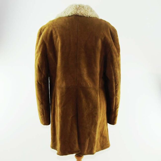 back of Vintage Light Sheepskin Coat