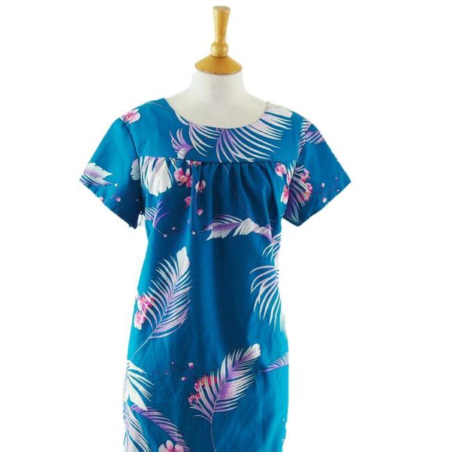 close up of Tropical Pattern Synthetic MuuMuu