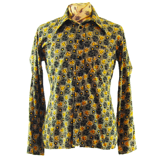 70s Dark Paisley Inspired Shirt