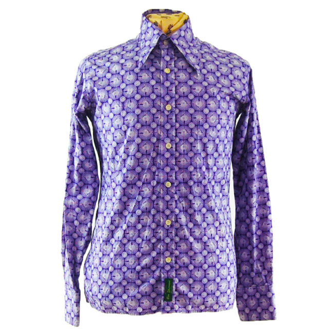 70s Ben Sherman Purple Psychedelic Shirt