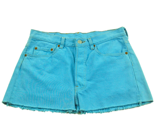 90s Baby Blue Denim Mini Skirt