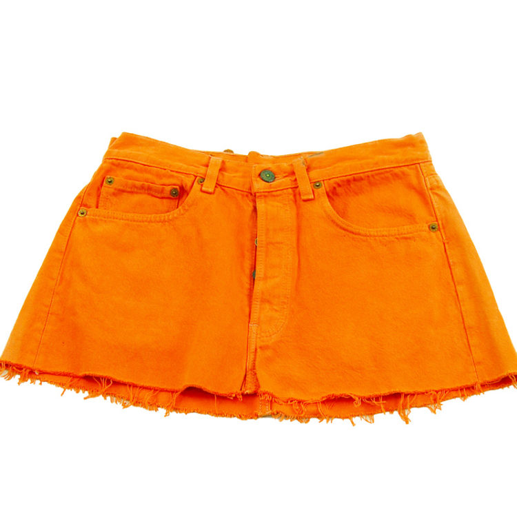 90s Levis Orange Mini Skirt