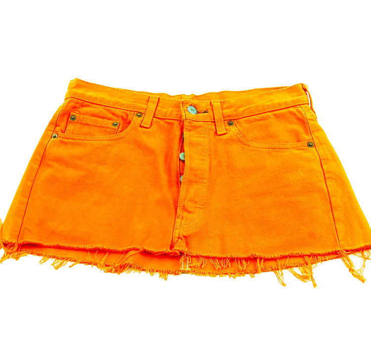 90s Orange Levis Low Rise Skirt90s Orange Levis Low Rise Skirt
