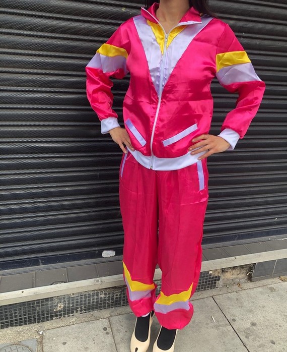 Ladies 80s Pink Scouser Style Ladies 80s Pink Scouser Style