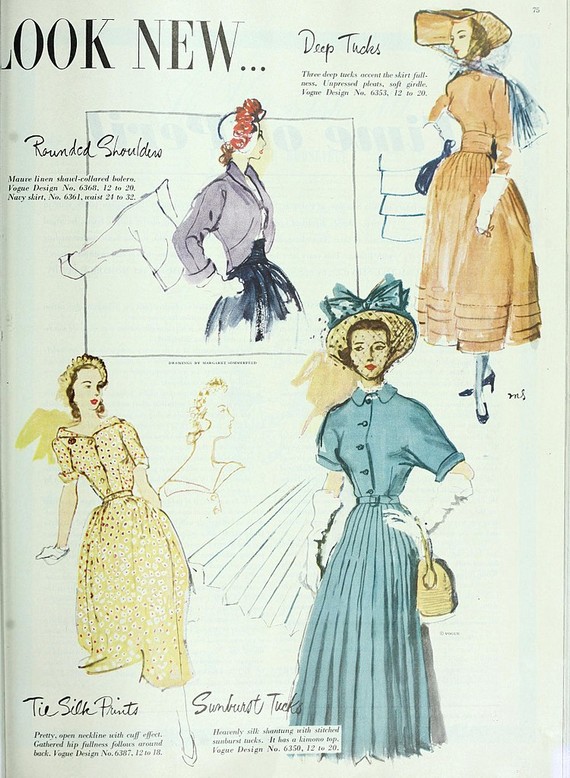 40s fashion dresses drawings by Margaret Sommerfeld The Ladies home journal, 1948. 40s fashion dresses drawings by Margaret Sommerfeld The Ladies home journal, 1948.