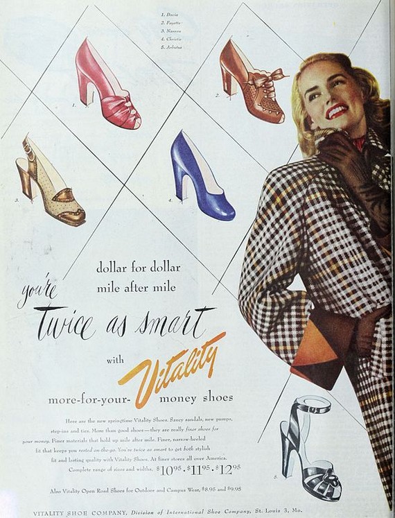 Women's shoes in 1948 Women's shoes in 1948