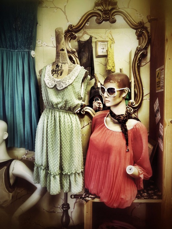 retro clothing stores - shop interior -mannequin,mirror retro clothing stores - shop interior -mannequin,mirror