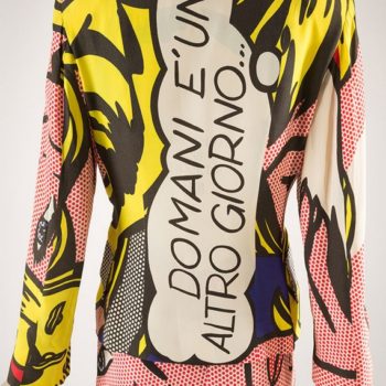 1990s fashion - Moschino Cheap and Chic, suit with Roy Lichtenstein print