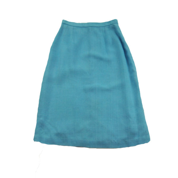 60s Baby Blue Pencil Skirt Petite Sizing 4 Blue 17 Vintage Clothing
