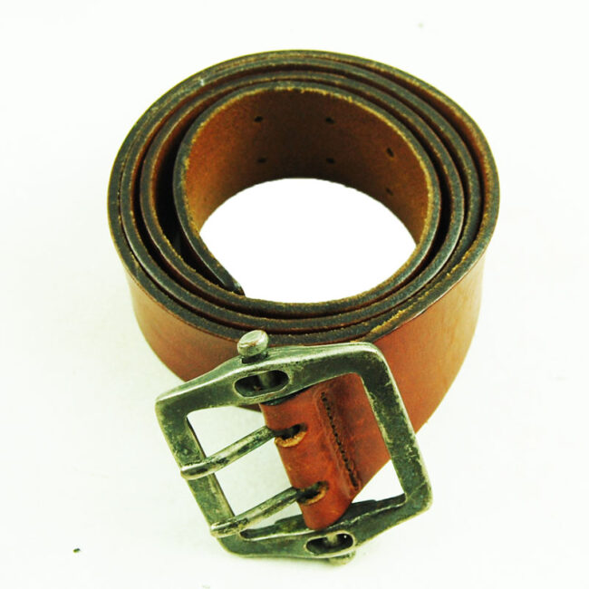 80s Thick Brown Cow Boy Belt