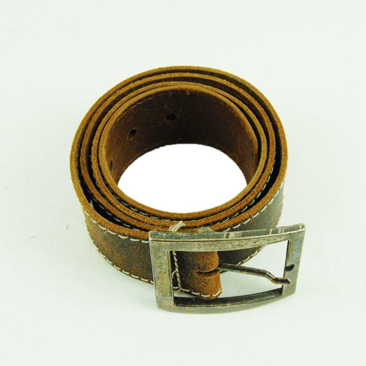 80s Thick Brown Leather Belt