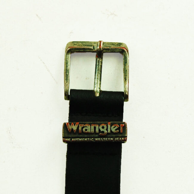 80s Wrangler Black Leather Belt