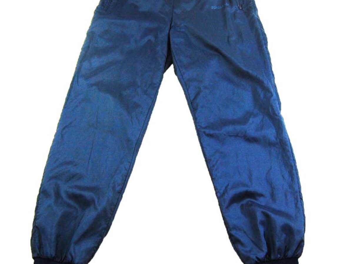 90s Adidas Navy Blue Shell Suit Bottoms UK S Blue 17 Vintage