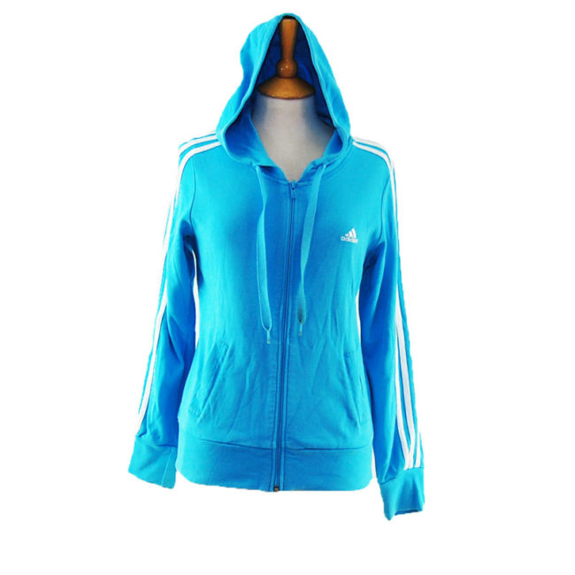 Baby Blue Adidas Zipper Hoodie