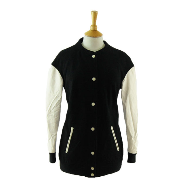 H&M Black And White Baseball Jacket