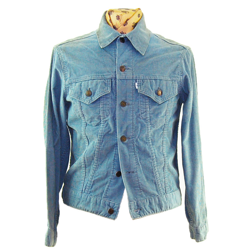 Levis Slim Fit Corduroy Jacket - XS - Blue 17 Vintage Clothing